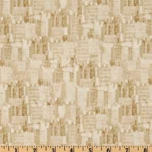  44 Wide City Scapes Total Cream Fabric By The Yard Arts 