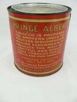   Metal Prince Albert Round Tobacco Can Tin/Steel Crimp Cut Large  