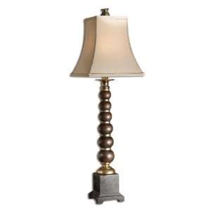  Uttermost 33.5 Inch Mahari Buffet Lamp In Dark Wood Tone 