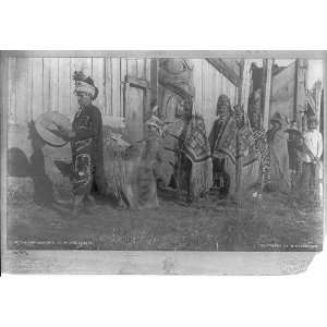  Alaskan natives,dance costumes,Potlatch,,Klinquon,c1901 