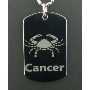  Zodiac Star Cancer Dogtag Pendant Necklace Everything 