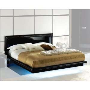  Modern Bed in Black Made in Italy 33B92
