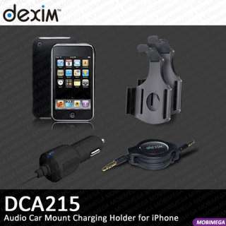 Dexim DCA215 Audio Line Cable Car Mount Charger Holder Wind Shield 