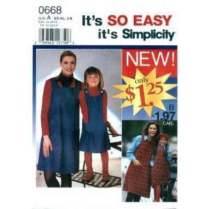  Simplicity 0668 Sewing Pattern Misses & Girls Matching 