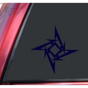  Metallica Ninja Star Vinyl Decal Sticker   Dark Blue Automotive