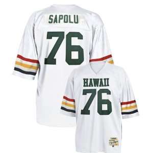 Adidas Hawaii Rainbows #76 Jesse Sapolu Green Authentic Collegiate  Throwback Jersey on PopScreen