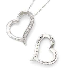 Sterling Silver My Daughter In Law, My Friend Sentimental Expressions 
