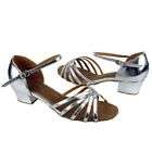Silver Swing Cuban Latin Dance Shoes heel 1.5 Sz 8