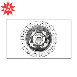  Sticker (Rectangle) (10 Pack) United States Coast Guard 