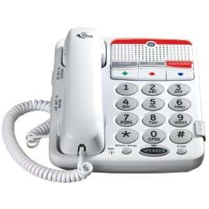   Corded Big Button Phone for Mild Hearing Loss (White) Electronics