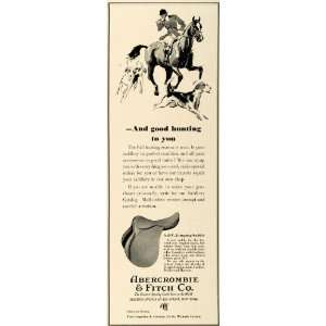  1934 Ad Abercrombie Fitch Hunter Horse Jumping Saddles 