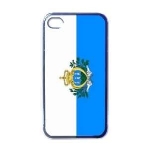  San Marino Flag Black Iphone 4   Iphone 4s Case Office 