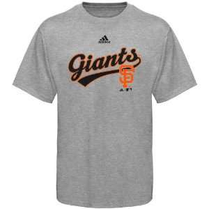 adidas San Francisco Giants Ash Youth Script T shirt 