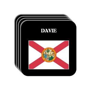  US State Flag   DAVIE, Florida (FL) Set of 4 Mini Mousepad 