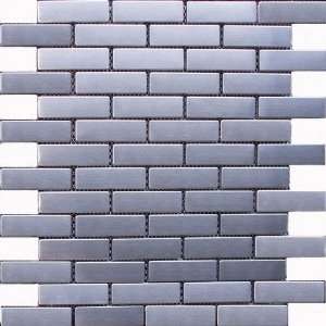  Brick Stainless Steel Mosaic Tile 12 X 12 Mesh Backed 