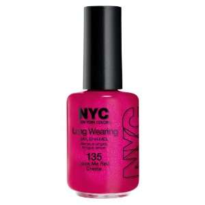 New York Color Long Wearing Nail Enamel, Love Me Red Creme, 0.45 Fluid 