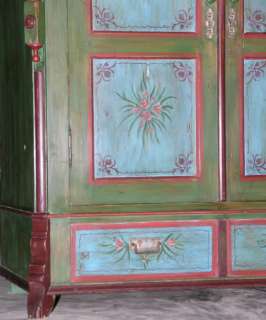 Folk Art Painted Armoire, Russia ca. 1890  