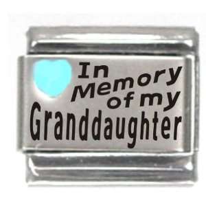  In Memory Of My Granddaughter Light Blue Heart Laser 
