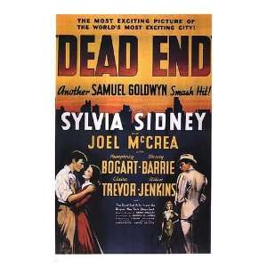  Dead End Movie Poster, 26 x 38 (1937)