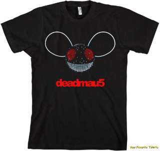 Licensed DEADMAU5 Logo Voice Activated Led Adult Light Weight Shirt S 