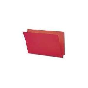  End Tab File Folder, Red, Legal Size, 11 pt, Reinforced 