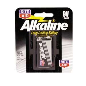  Rite Aid Alkaline Battery, 9V, 1 Pack Health & Personal 