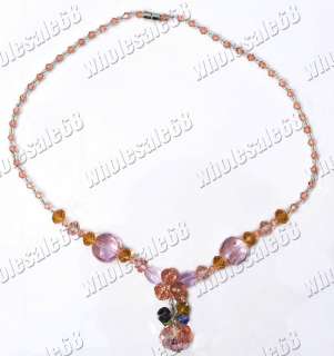 Jewelry wholesale lots 10ps crystal bead necklaces FREE  