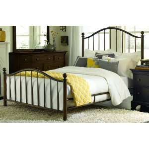 American Drew Ashby Park Queen Tapered Metal Bed Dark Copper   901 