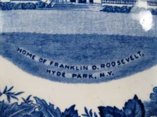 Transferware HOME FRANKLIN D ROOSEVELT PLATE Adams (O)  