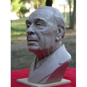Jorge Luis Borges statue sculpture bust realistic beautiful 5.12x7 