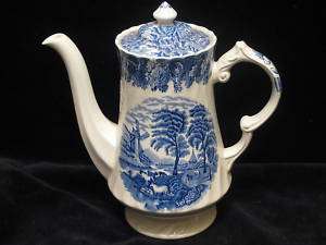 WOOD & SONS   ENGLISH SCENERY   BLUE STAMP   COFFEE POT  