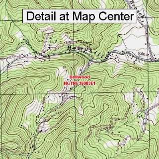 USGS Topographic Quadrangle Map   Dellwood, North Carolina 