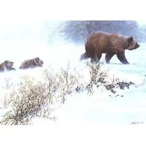  John Seerey Lester   Keeping Pace Grizzly With Cubs Artist 