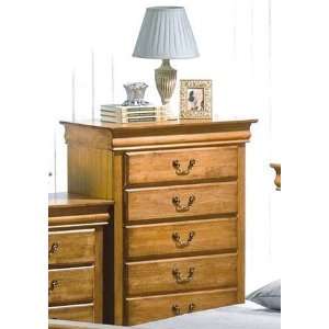  Chest Louis Philippe Style in Light Brown Finish
