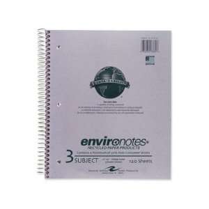 ROA13384   Notebook Paper, 3 Sub, College Ruled, 120/Sheets, 11x9, GY