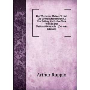   in Der NationalÃ¶konomie . (German Edition) Arthur Ruppin Books