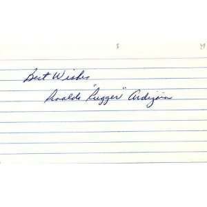  Rinaldo Rugger Ardizola Autographed 3x5 Card Sports 