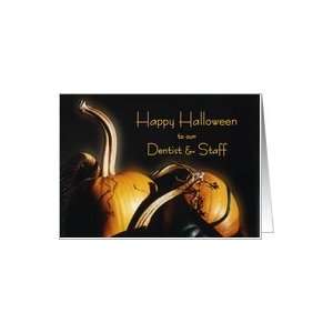 Happy Halloween Dentist & staff, Orange pumpkins with shadows and 