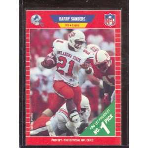  1989 Pro Set #494 Barry Sanders RC Sports Collectibles
