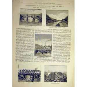  1892 Barton Aqueduct Irwell Manchester Ship Canal