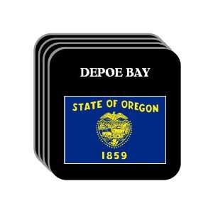 US State Flag   DEPOE BAY, Oregon (OR) Set of 4 Mini Mousepad Coasters