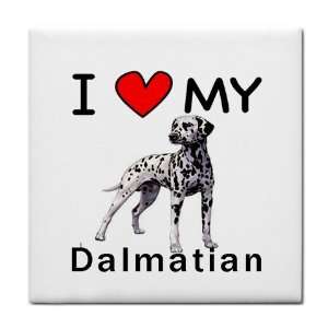  I Love My Dalmatian Tile Trivet 