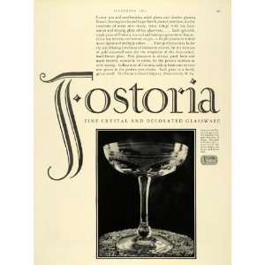   Ad Fostoria Fine Crystal Glassware Virginia Design   Original Print Ad