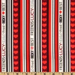  44 Wide Lucys Crowd Stripes Red Fabric By The Yard 