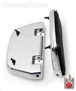 NEW CHROME ANTIVIBE PASSENGER FLOORBOARDS FOOT PEGS SET FOR HARLEY 