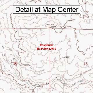  USGS Topographic Quadrangle Map   Rosebush, Oregon (Folded 