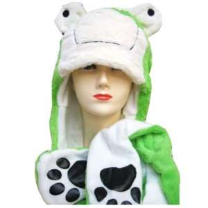  Plush Frog Animal Hat   Frog Hat with Ear Flaps and Hand 