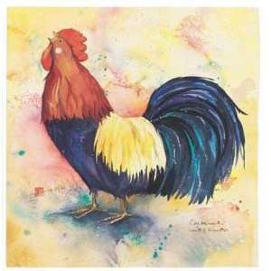  Roosters Poster Print