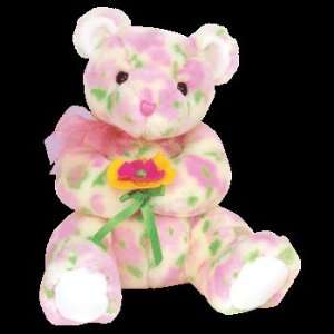   BLOOM the Pink Flowered Teddy Bear   Ty Beanie Buddies Toys & Games