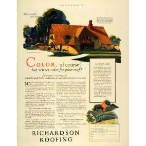  1926 Ad Richardson Roof English Farm House Architecture 